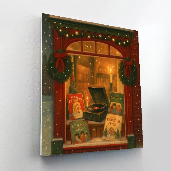 Evergreen Record Shop Night Paint by numbers kits