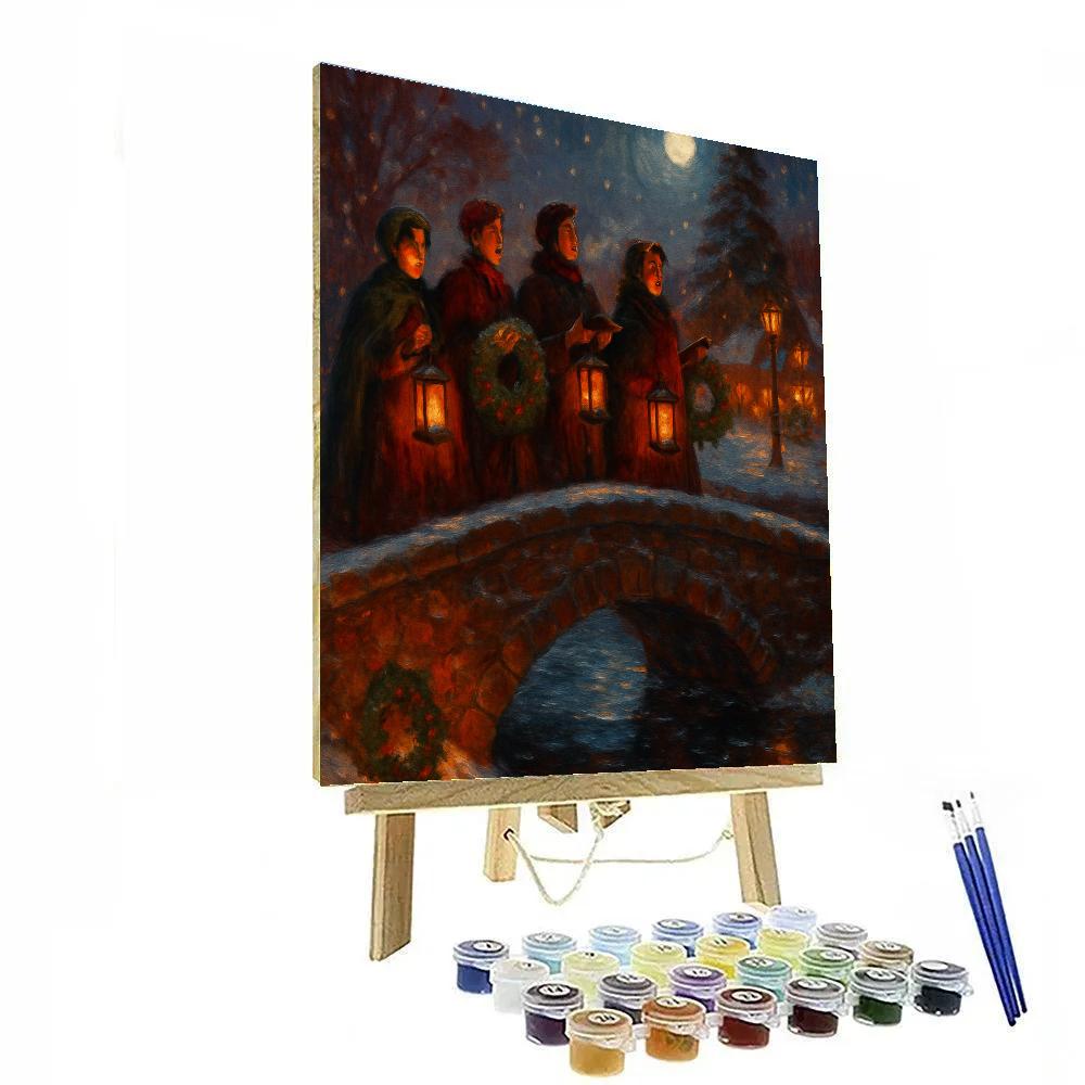 Frosted Bridge Carol Lanterns Number painting