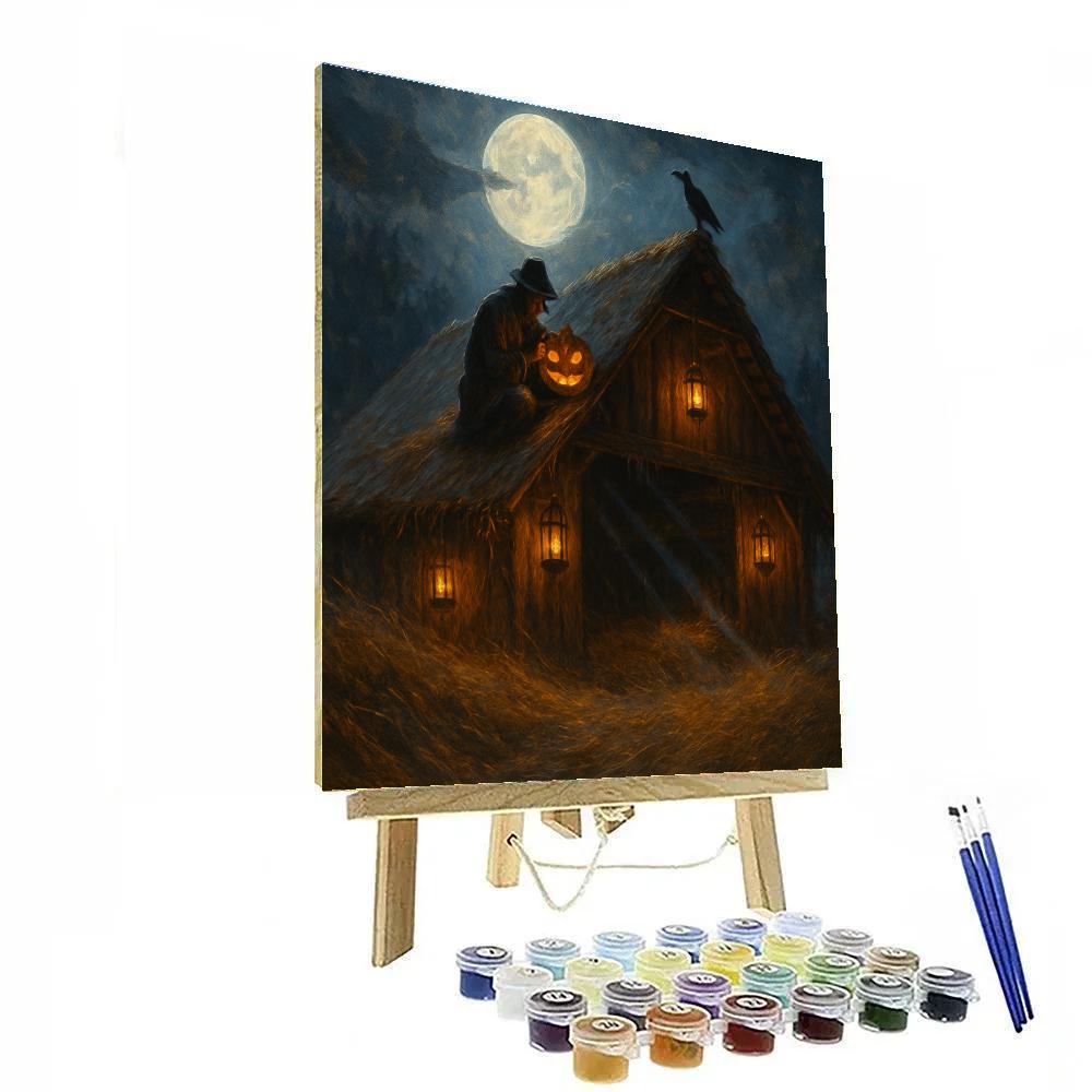 Moonpath Over The Hayloft Number painting