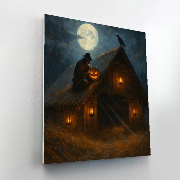 Moonpath Over The Hayloft Number painting