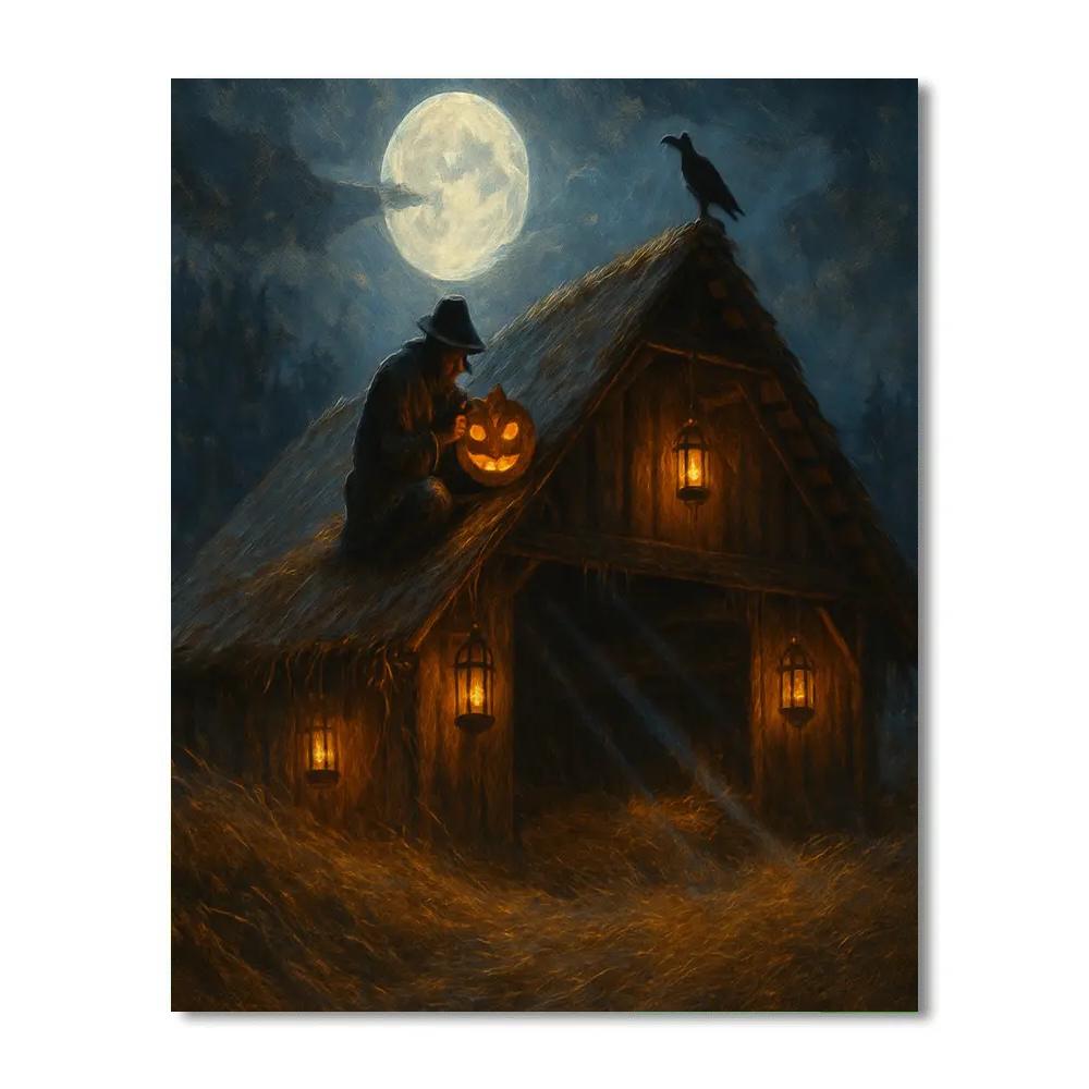 Moonpath Over The Hayloft Number painting