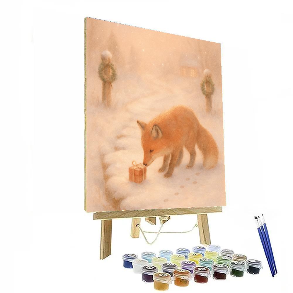 Frosty Fox Gift Trail DIY paint by numbers