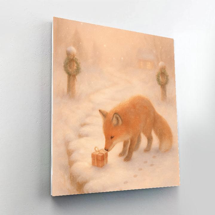 Frosty Fox Gift Trail DIY paint by numbers