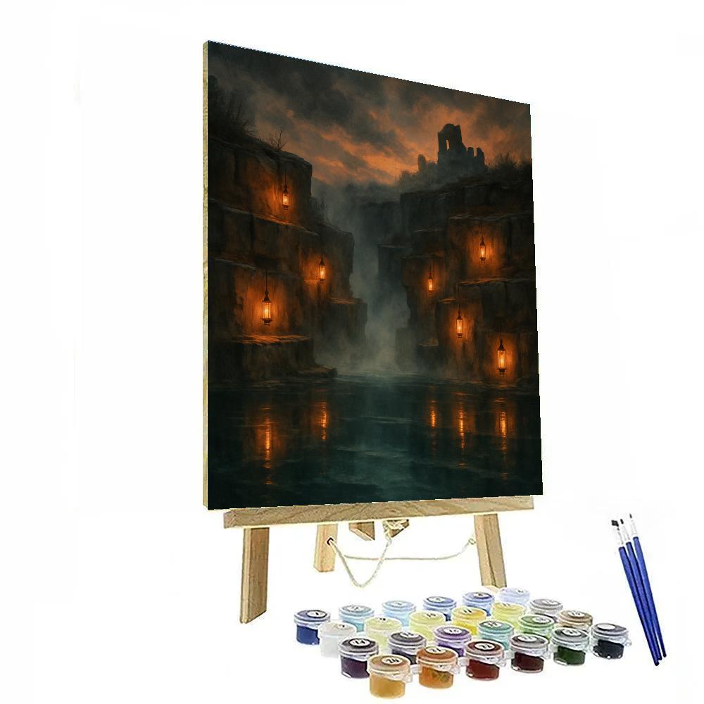 Lanterns In The Old Quarry Painting by numbers kit