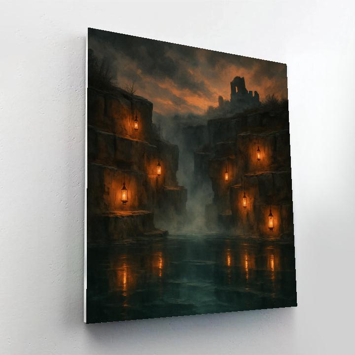 Lanterns In The Old Quarry Painting by numbers kit