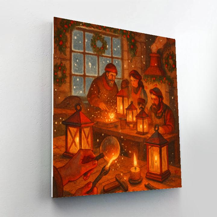 Warmth Of The Lantern Workshop Number painting