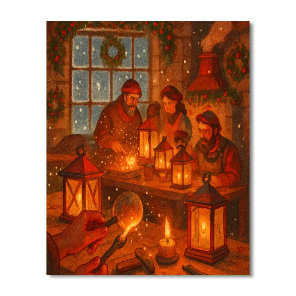Warmth Of The Lantern Workshop Number painting