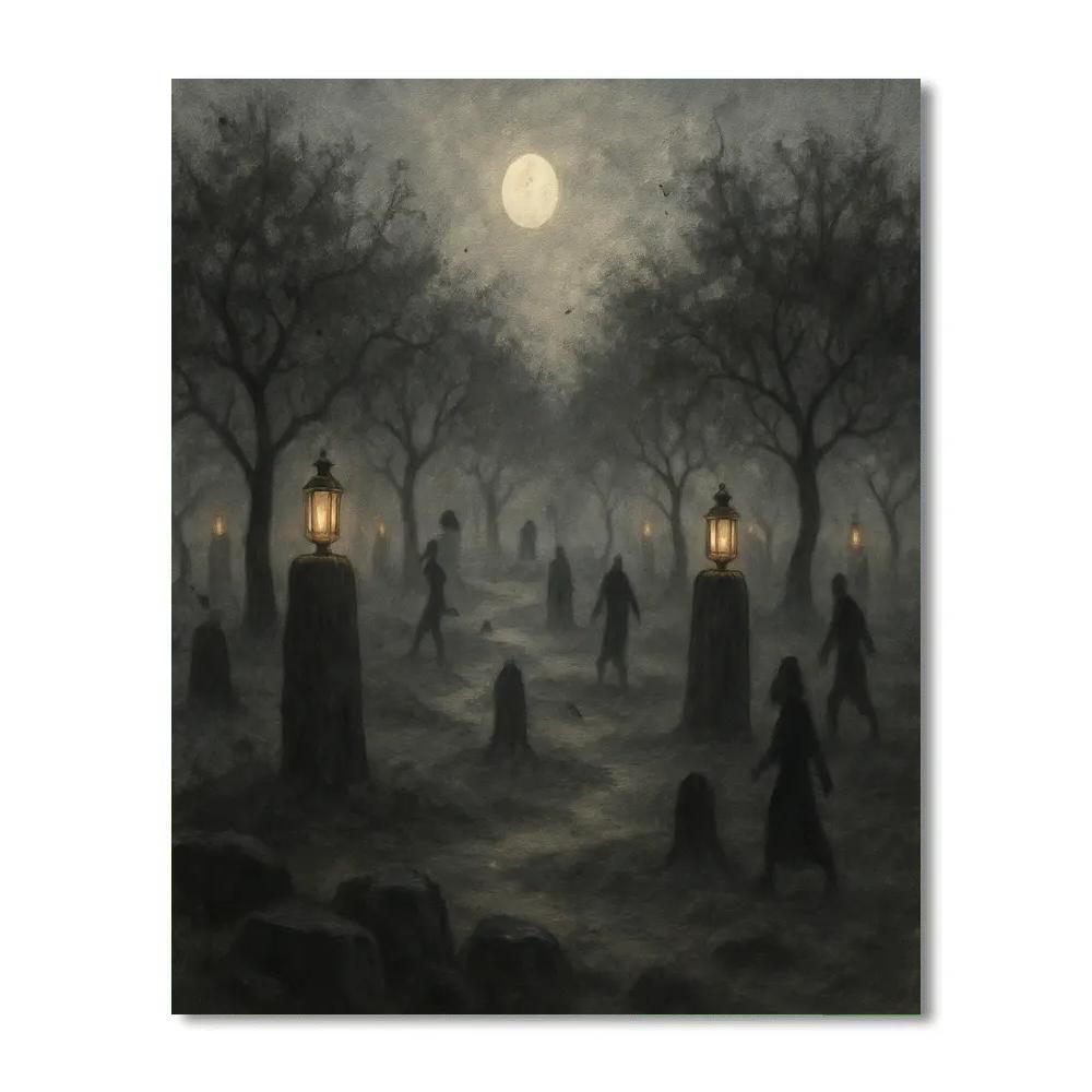 Lantern Walk Of The Stonehenge Orchard Numbered painting kits