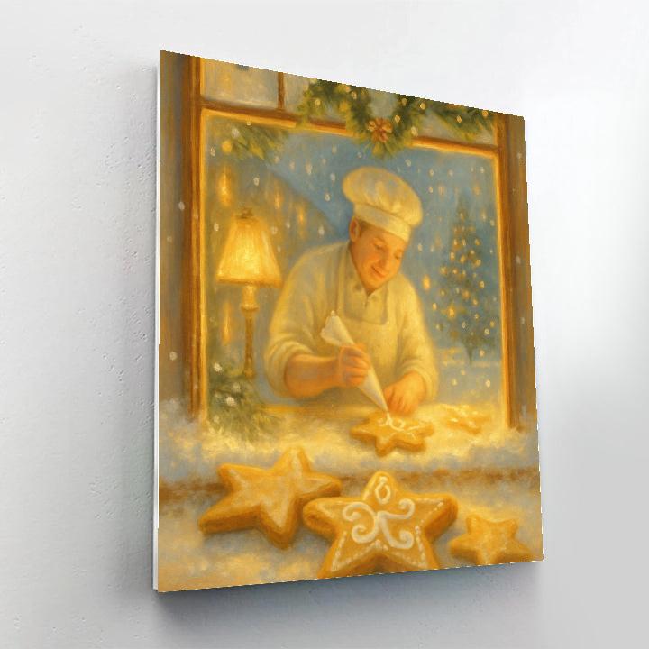 Star Baker Window Number painting