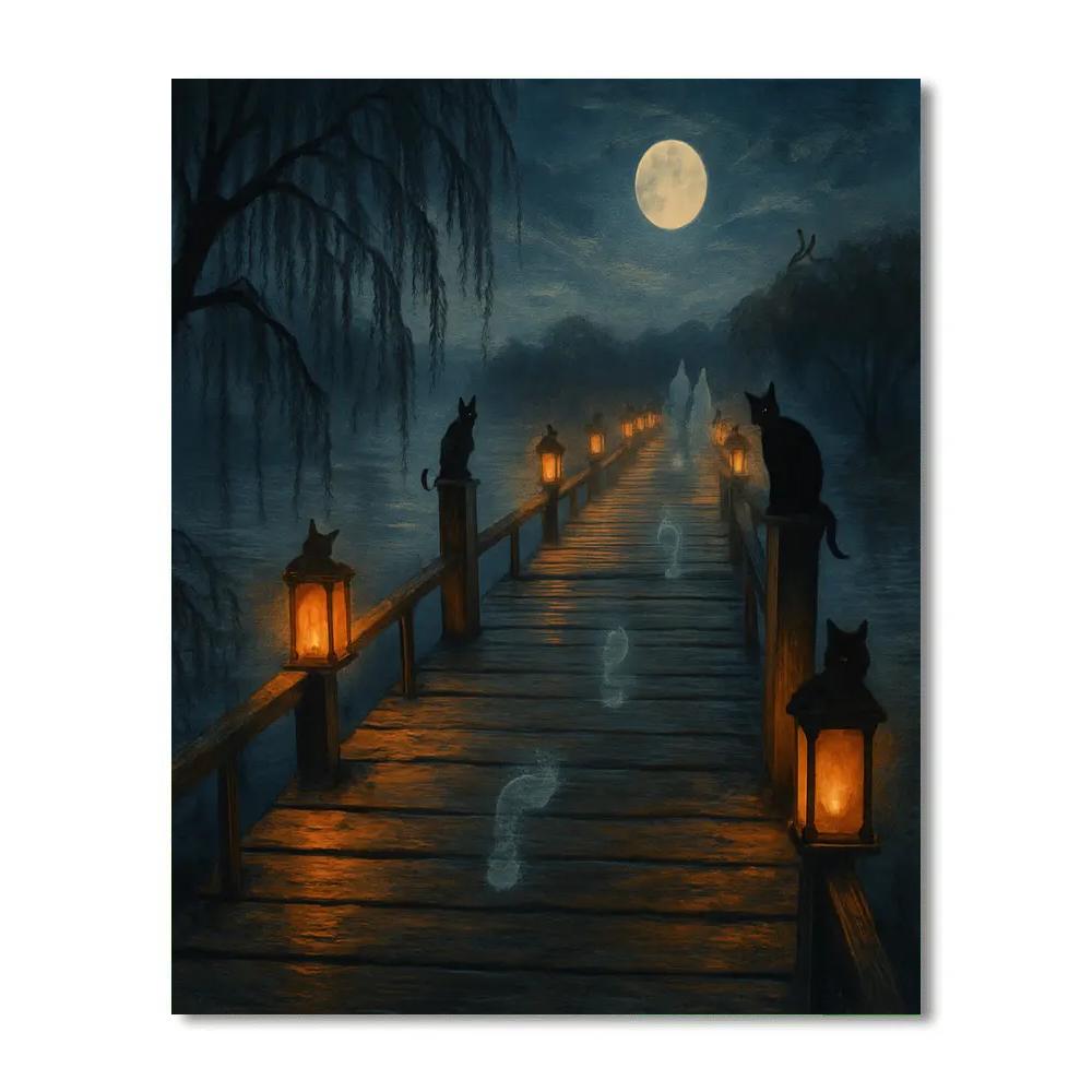 Lantern Bridge Of Echoes DIY paint by numbers