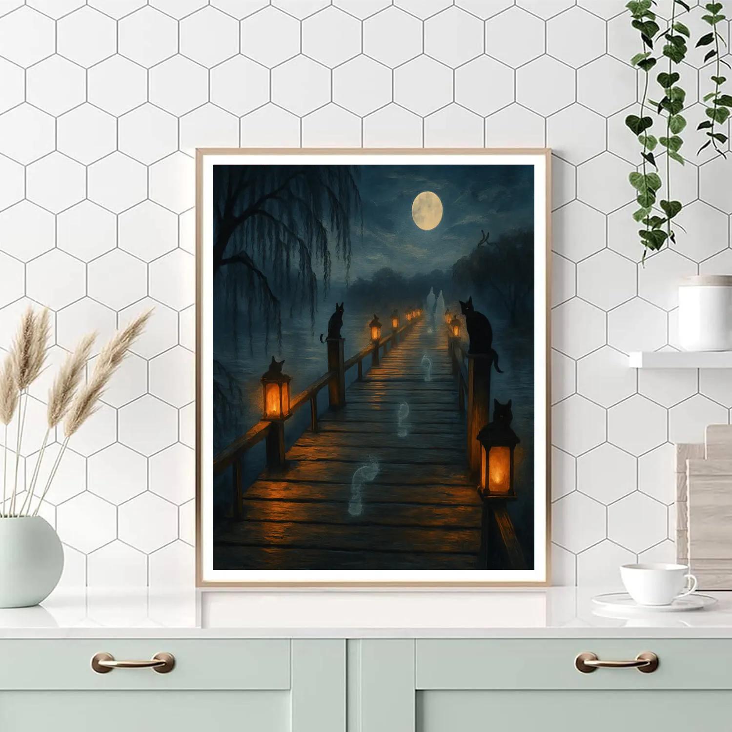 Lantern Bridge Of Echoes DIY paint by numbers