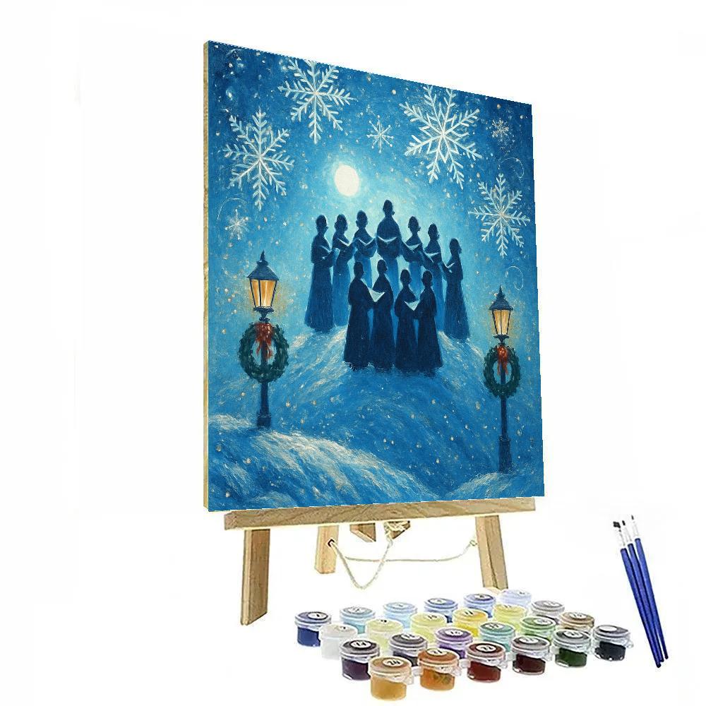 Snowflake Choir On The Hill paint by numbers