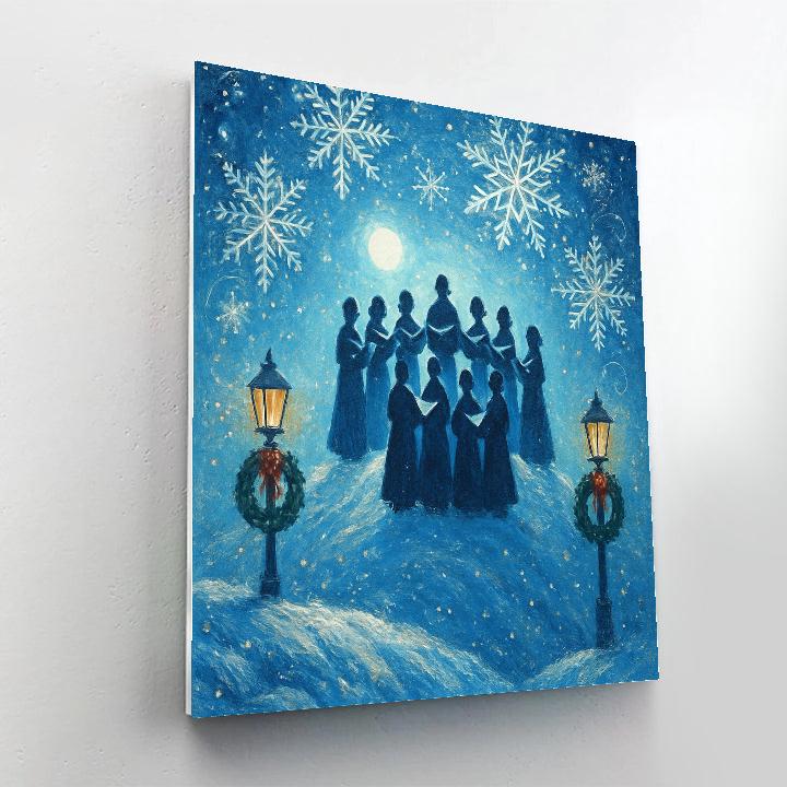 Snowflake Choir On The Hill paint by numbers