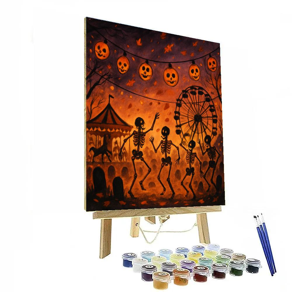 Boneyard Lantern Carnival painting number kit