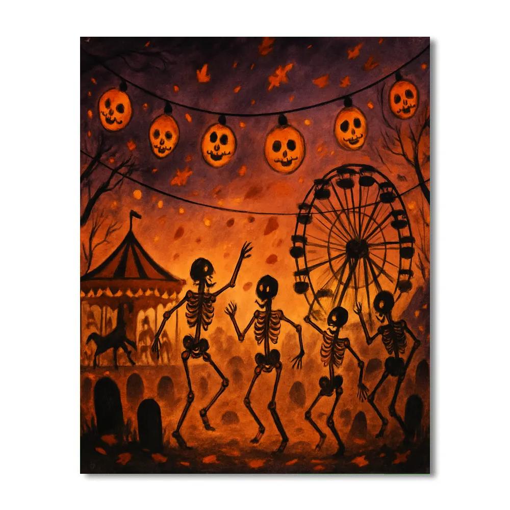 Boneyard Lantern Carnival painting number kit
