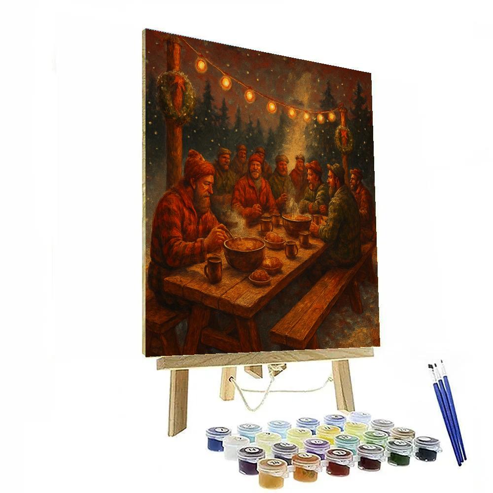 Starlit Lumberjack Feast Numbered painting kits