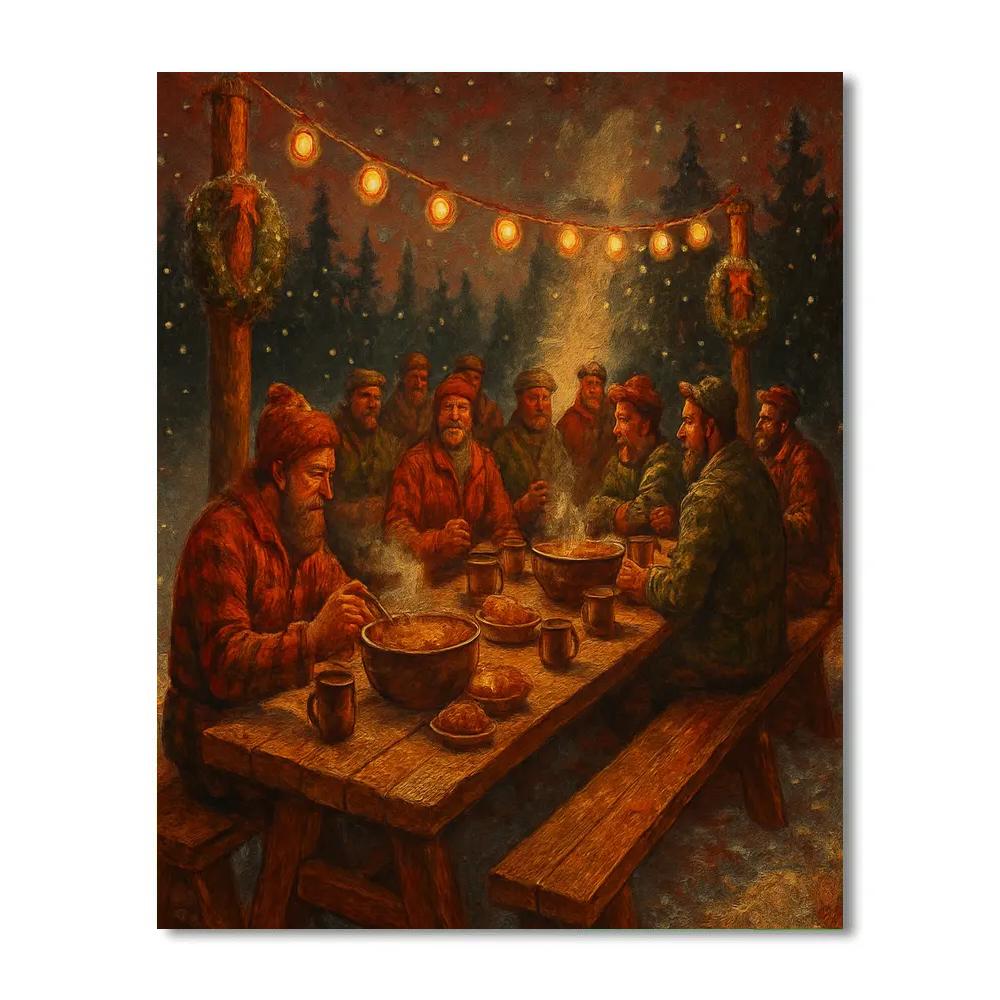 Starlit Lumberjack Feast Numbered painting kits