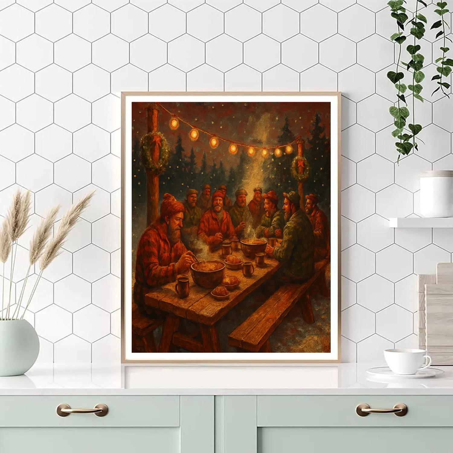 Starlit Lumberjack Feast Numbered painting kits