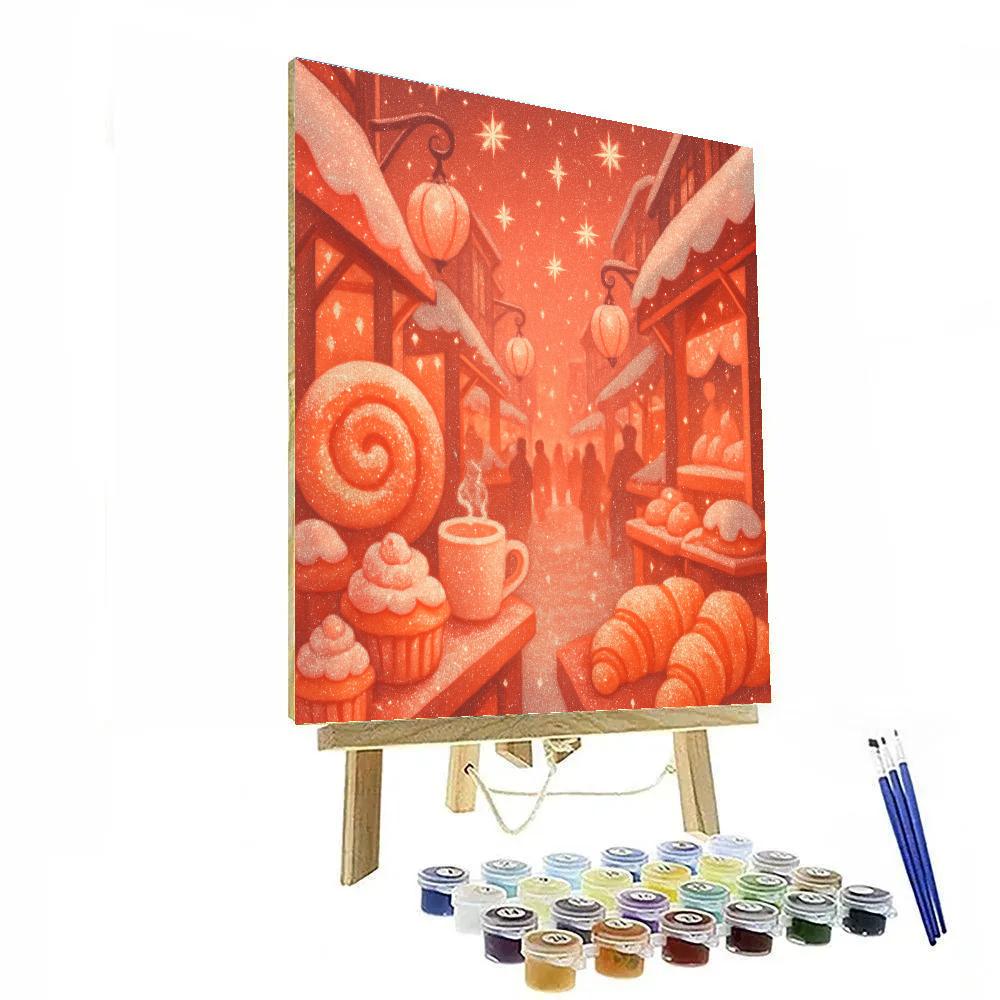 Sugar Plum Lantern Alley paint by numbers