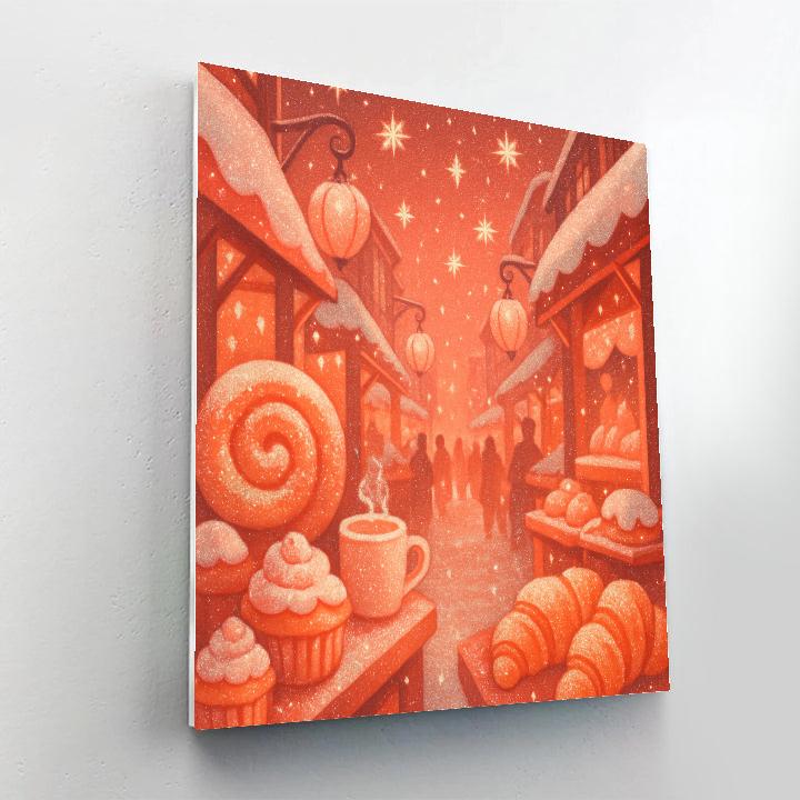 Sugar Plum Lantern Alley paint by numbers