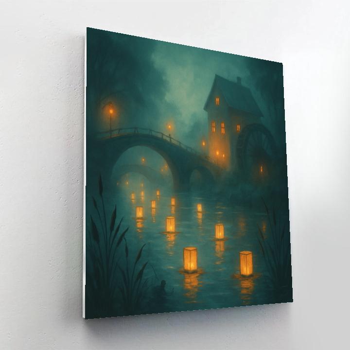 Lanterns Along The Old Canal Painting by numbers kit