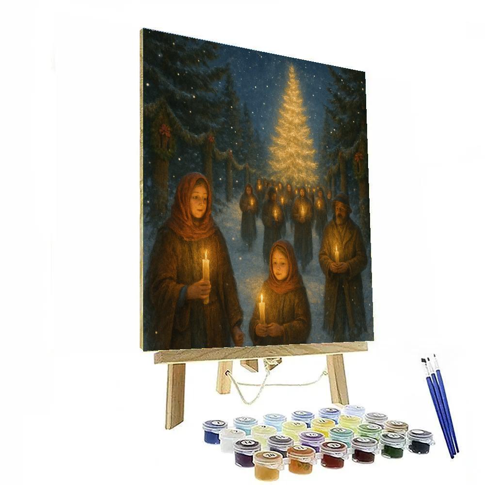 Candlelit Pinewalk Ceremony Paint by numbers kits
