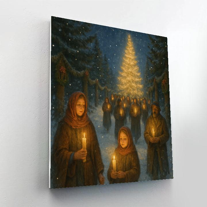 Candlelit Pinewalk Ceremony Paint by numbers kits