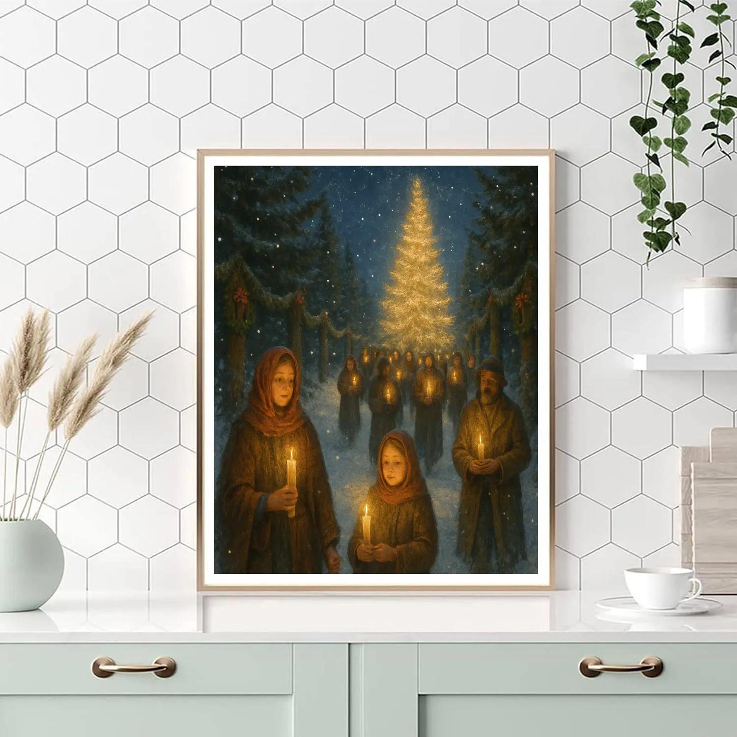 Candlelit Pinewalk Ceremony Paint by numbers kits