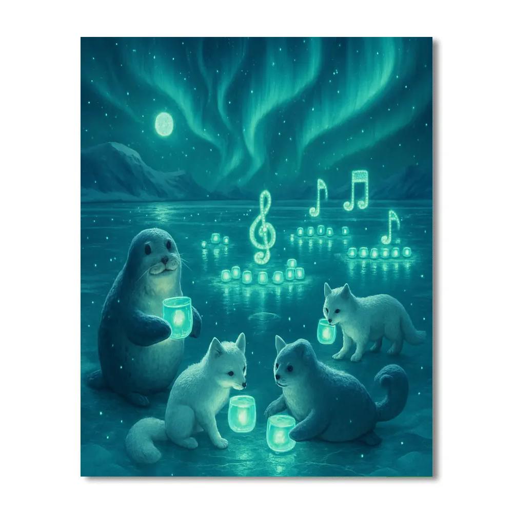 Polar Lantern Symphony DIY paint by numbers