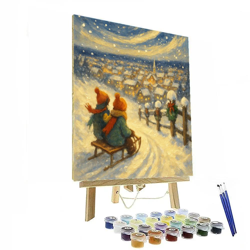 Starry Sled Ride Overlook paint by color