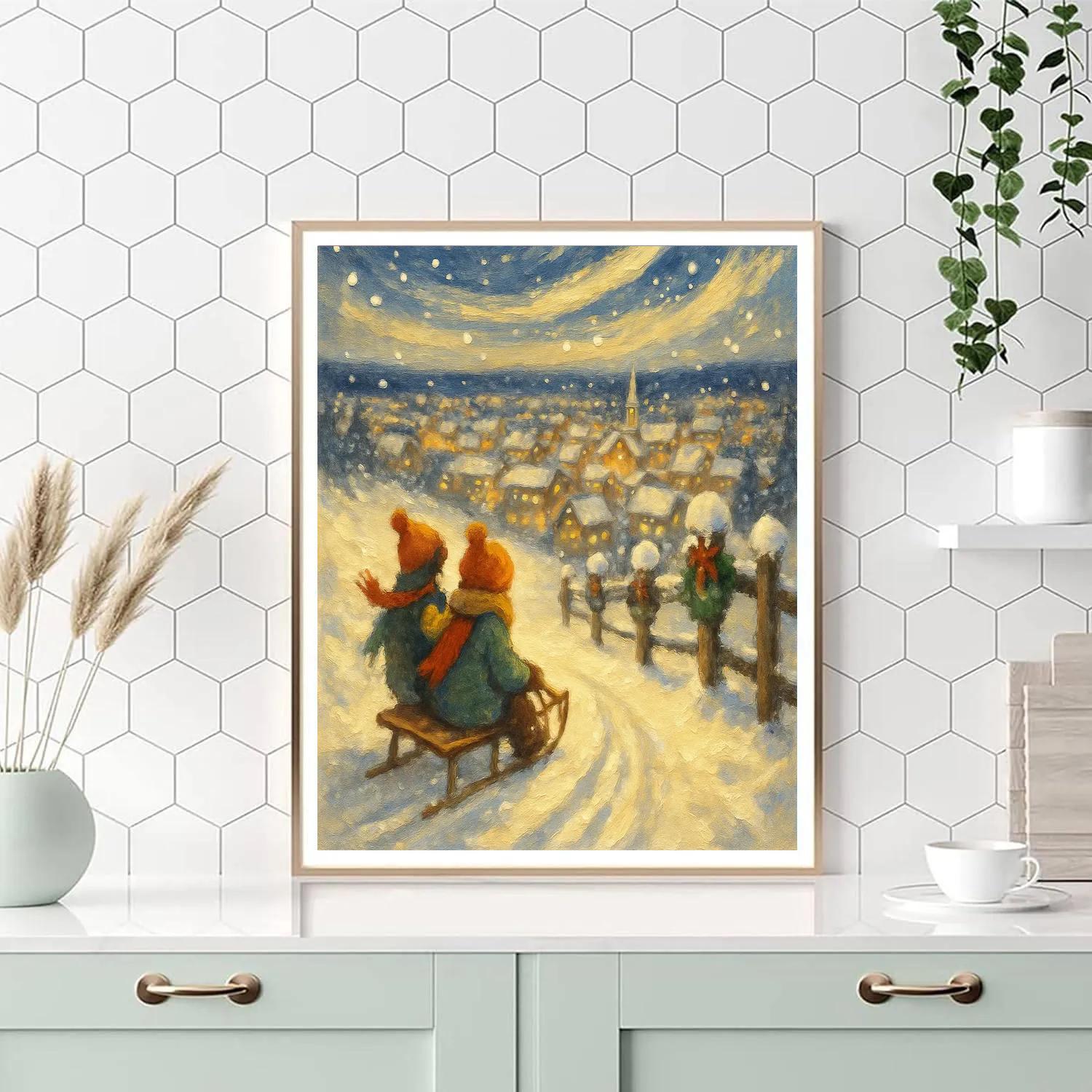 Starry Sled Ride Overlook paint by color
