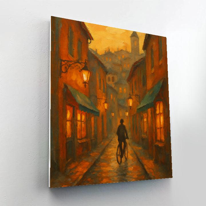 Sunset Cobblestone Lanterns paint by numbers