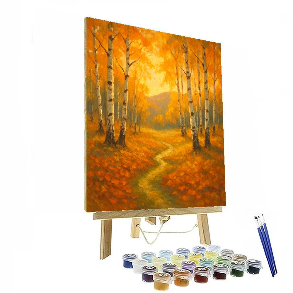 Golden Birch Hollow painting number kit