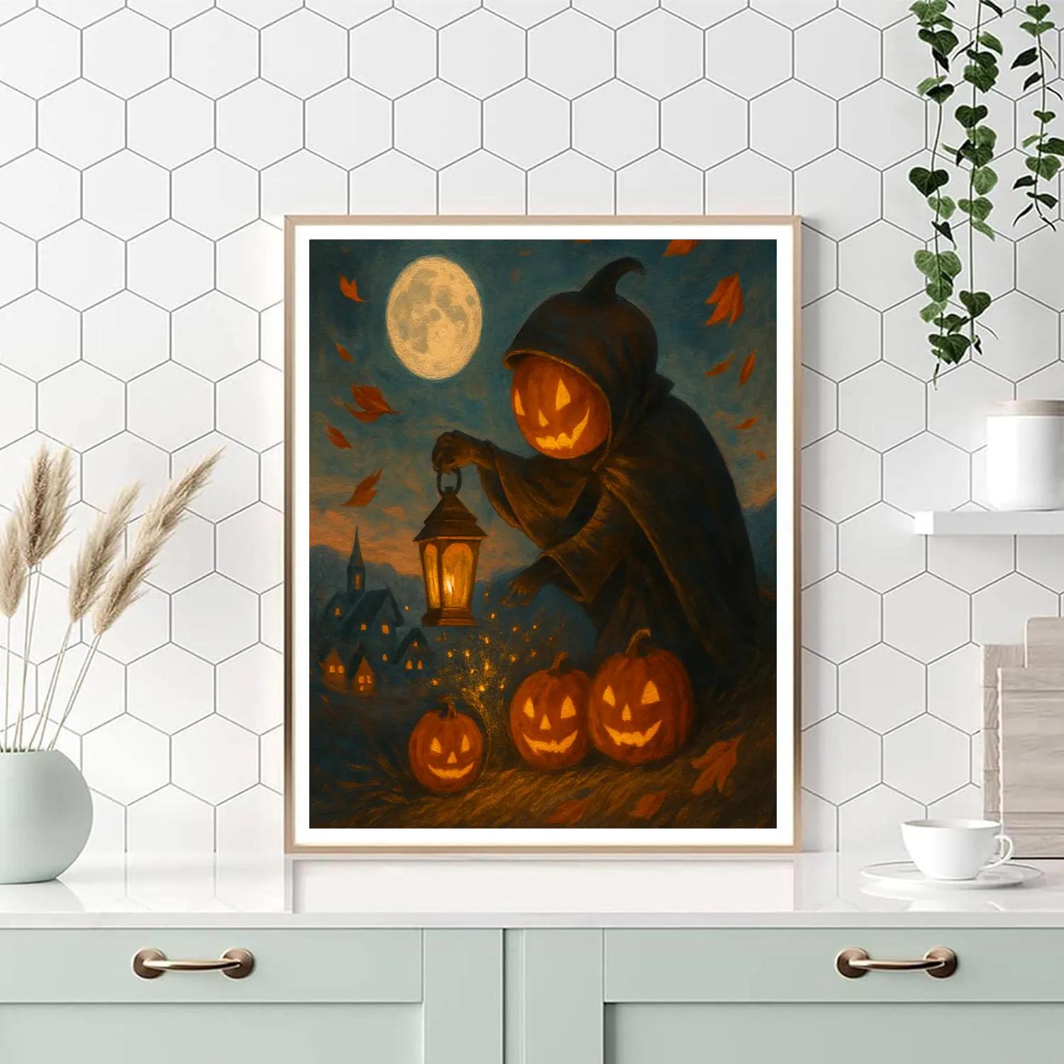 Lantern Keeper On The Hill Number painting