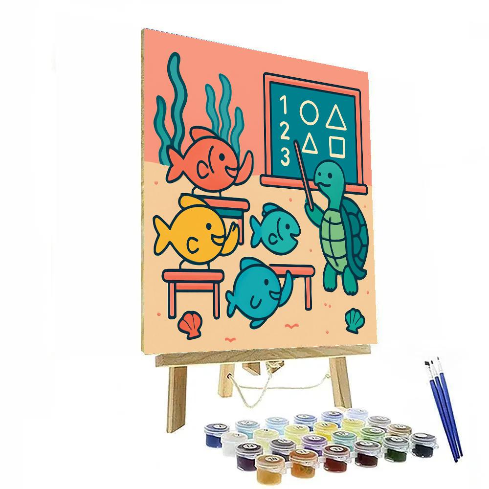 Coral Classroom Of Singing Fish Number painting