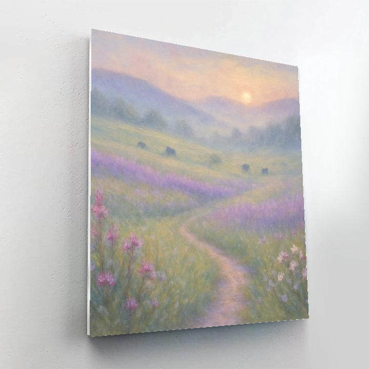 Misty Lavender Meadow Paint by numbers art