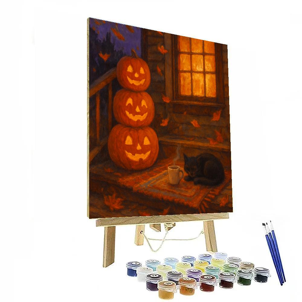 Porch Of Whispering Pumpkins Paint by numbers kits