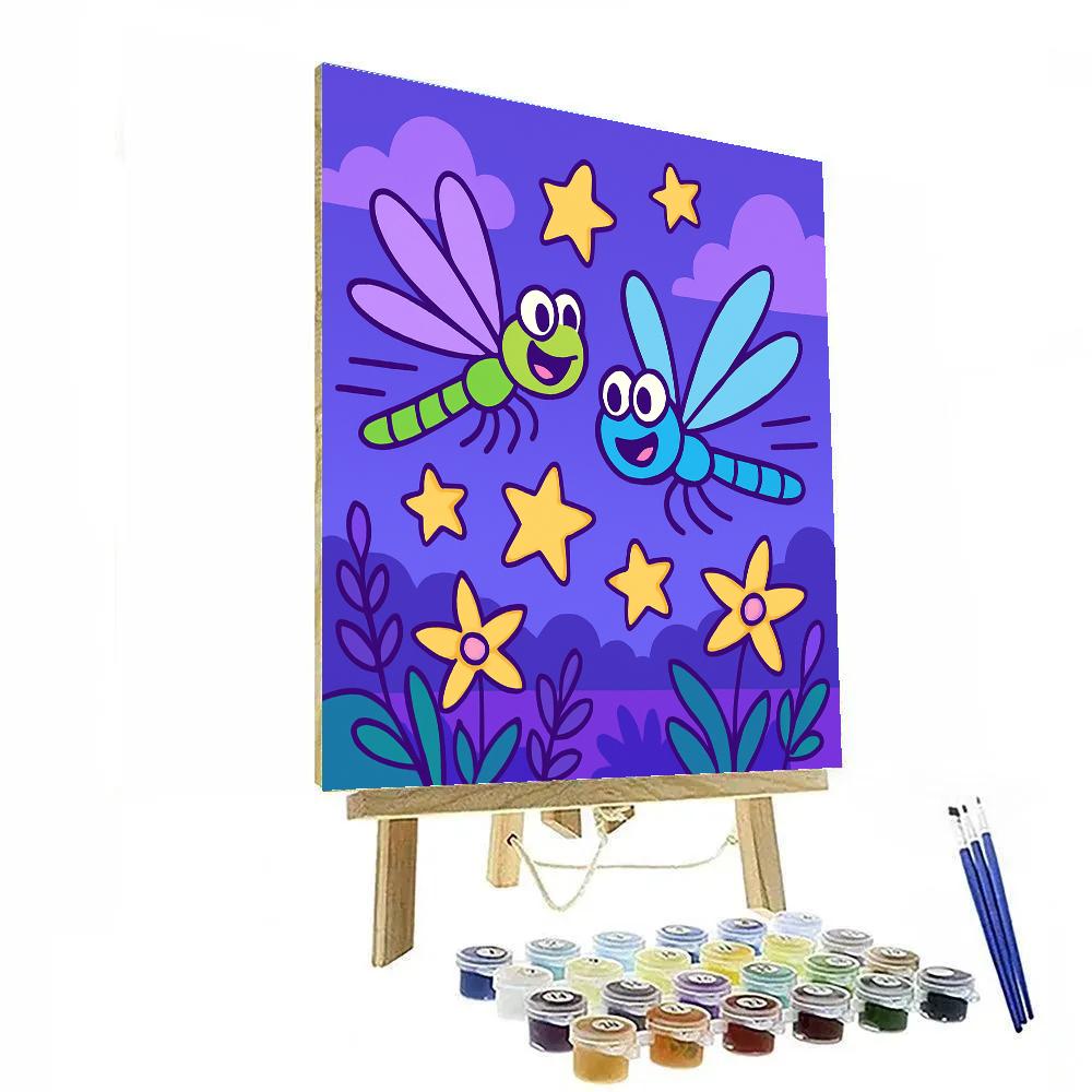 Galaxy Garden Dragonfly Race Paint by numbers kits