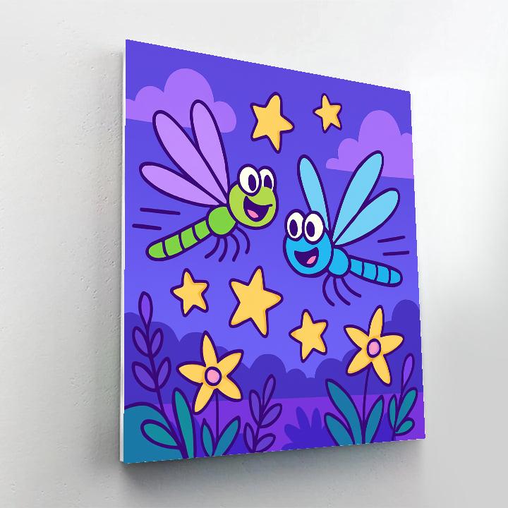 Galaxy Garden Dragonfly Race Paint by numbers kits