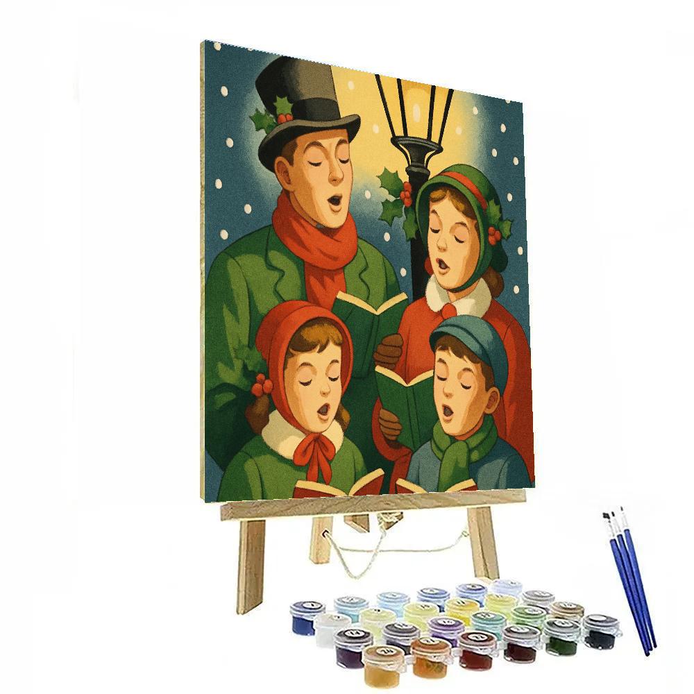 Lamplight Carolers painting number kit