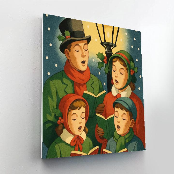 Lamplight Carolers painting number kit