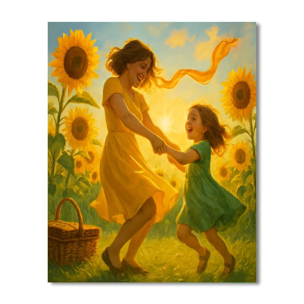 Sunflower Field Embrace paint by numbers