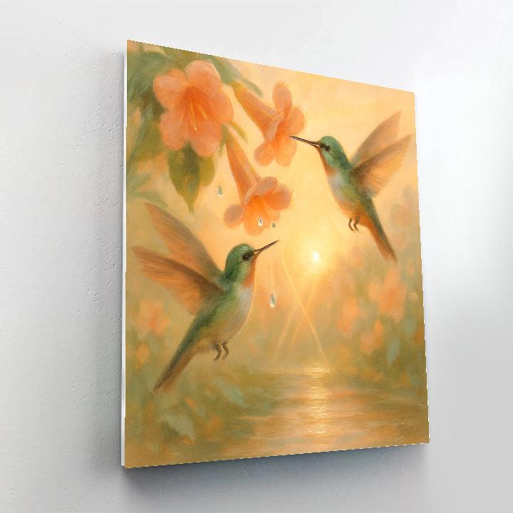 Hummingbird Tea At Dawn Paint by numbers kits