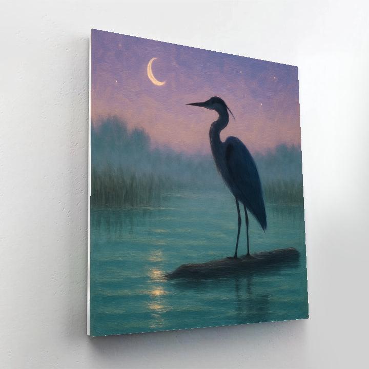 Twilight Heron Watch painting number kit