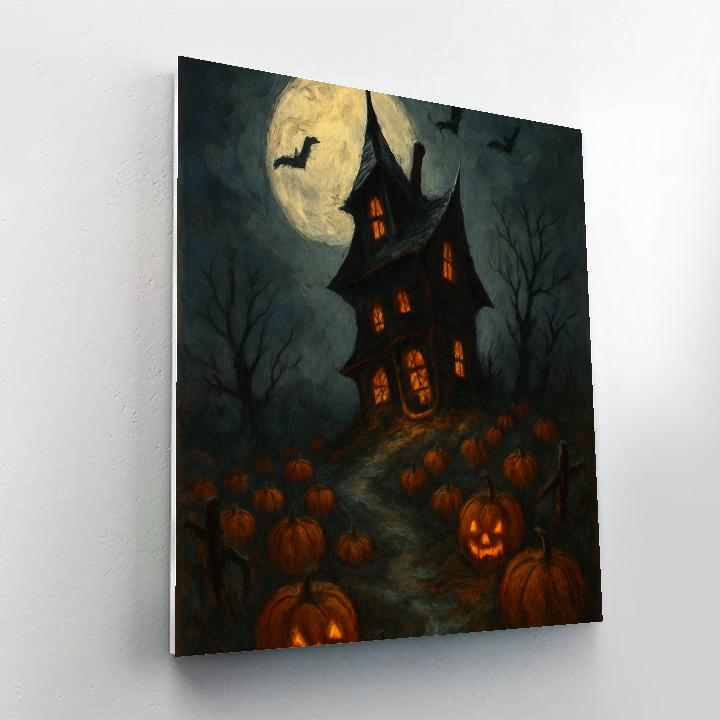 Moonlit Pumpkin Ridge Painting by numbers kit