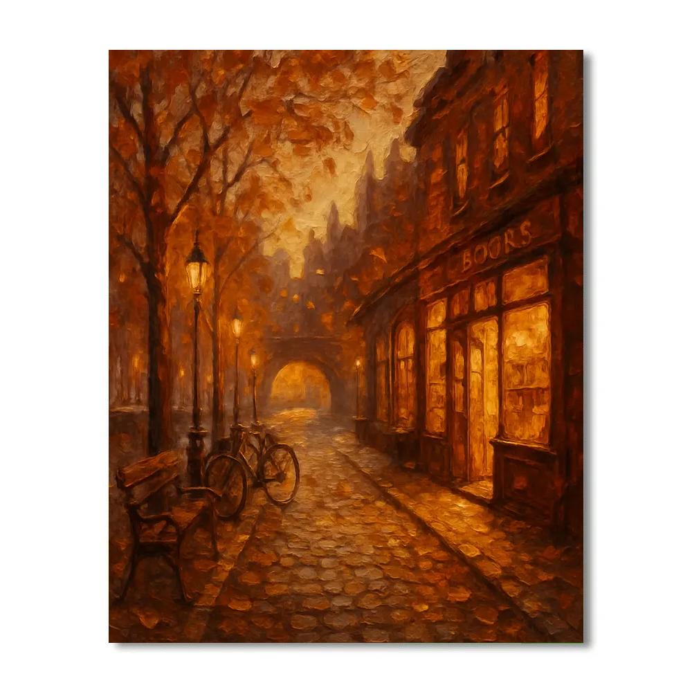 Autumn Alley Lantern Walk Paint by numbers kits