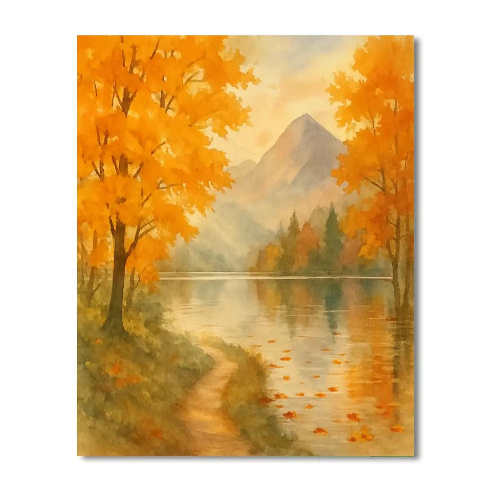 Autumn Mirror Path painting number kit