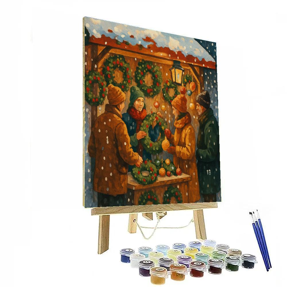 Market Of Wreaths Painting by numbers kit