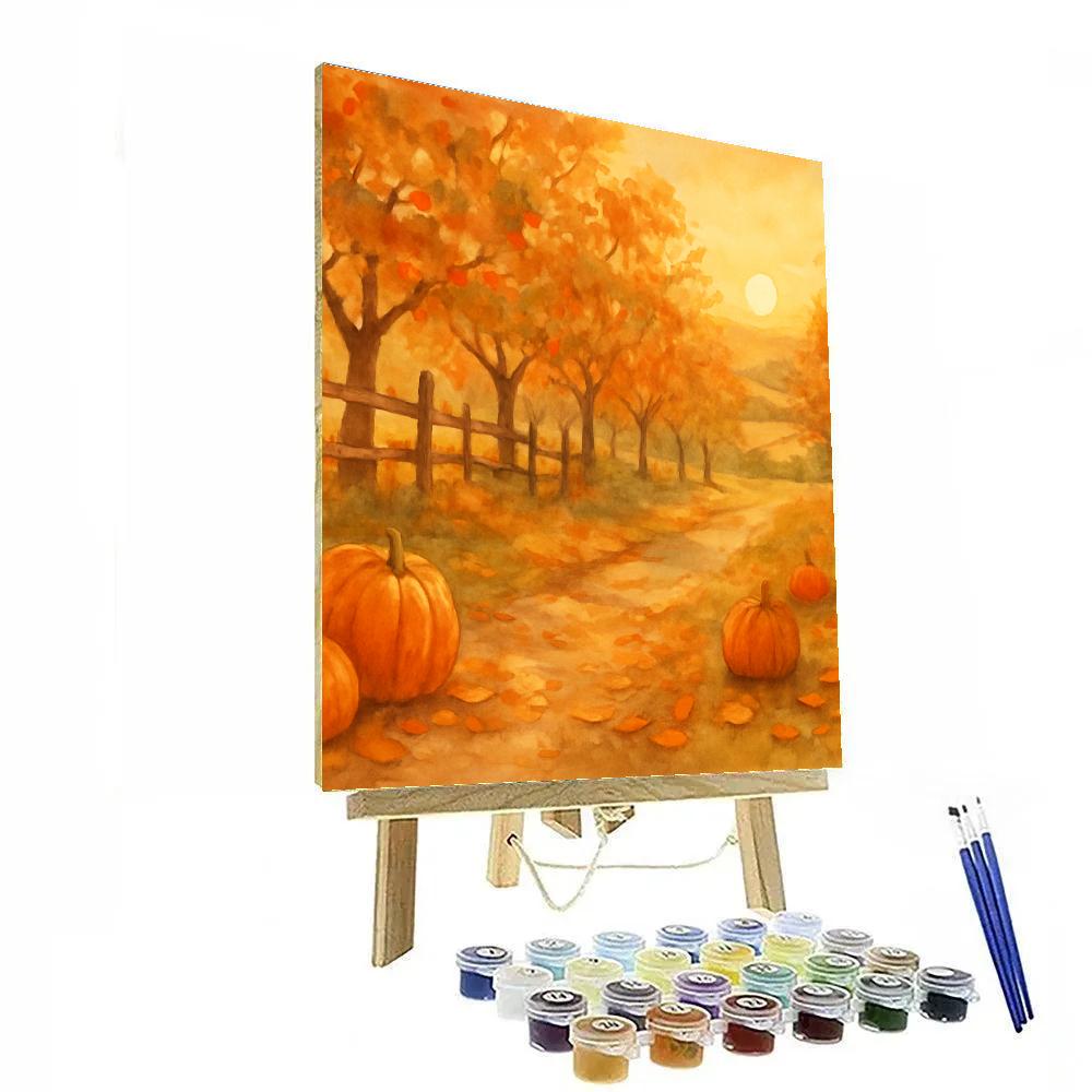 Autumn Orchard Lane Numbered painting kits