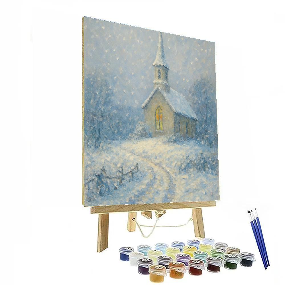 Silent Church On The Hill DIY paint by numbers